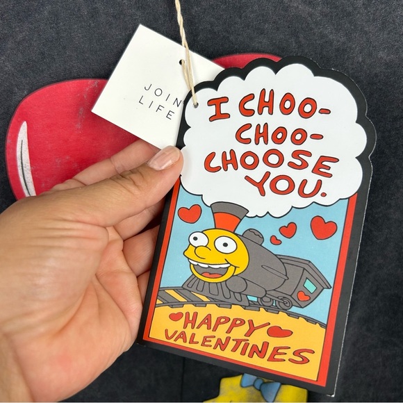 NWT Zara The Simpsons collab Valentine collection Maggie Simpson graphic tee S - Picture 8 of 10